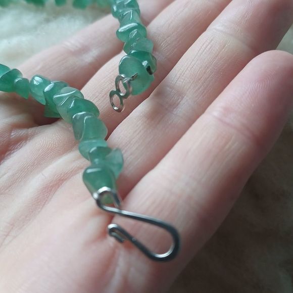 Awesome vintage tribal style necklace in greens - Picture 6 of 7